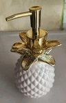 Gilded Pineapple Lotion/soap Dispense By Saturday Knight Ltd. White/gold. Fixed Price $15.00.