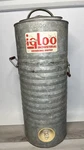 Vintage Igloo Galvanized 5 Gallon Drinking Water Perm-a-lined Cooler Dispenser. Fixed Price $50.00.