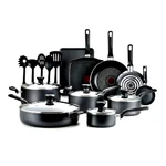 T-fal Ultimate Hard Anodized Nonstick 20 Piece Cookware Set, Grey. Fixed Price $133.99.