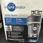 Insinkerator Essential Xtr Evolution 3/4 Hp Single Phase Garbage Disposal. Fixed Price $199.99.