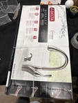 Delta Faucet Berkley Single Handle Pull-down Kitchen W/ Soap Dispenser. Fixed Price $120.00.