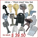 Master Set Of "most Popular" Keys For Hand Towel, Toilet Tissue &soap Dispensers. Fixed Price $39.50.
