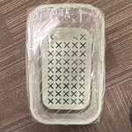 Plastic Food Storage Container Set, Snap Lid, Ice Pack, Green/clear, 3PC. Fixed Price $7.00.