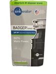 Insinkerator Garbage Disposal, Badger 5XP, 3/4 Hp Continuous Feed - Gray. Fixed Price $110.02.