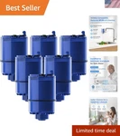 Lead-free 6 Pack Pur Water Filters Ultimate Chlorine Reduction, Nsf Certified. Fixed Price $55.89.