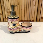Temptations World Ceramic Soap Dispenser With Attached Sponge Holder.. Fixed Price $18.69.