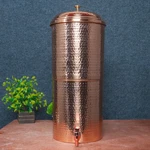 Handcrafted Hammered Copper Water Filter Dispenser Natural Purification. Fixed Price $254.99.