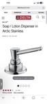 Delta RP1001AR Classic Soap / Lotion Dispenser, Arctic Stainless New. Fixed Price $26.67.