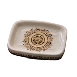 Ceramic Soap Dish Creative Ice Crack French Sunflower Pattern Di.... Fixed Price $33.91.