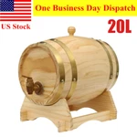 20L Wood Wine Barrel Dispenser W/ Stand For Beer Brandy Tequila Whiskey Rum Port. Fixed Price $113.85.