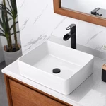 Rectangular 19 In. Bathroom Ceramic Vessel Sink Art Basin White. Fixed Price $63.41.