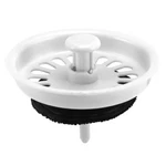 Food Waste Stopper Lock Sink Strainer 3.1" Dia White Black Plastic L8F72690. Fixed Price $9.99.