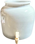 Porcelain Ceramic Water Crock Beverage Dispenser With Bpa Spigot Ring - White. Fixed Price $56.99.