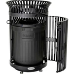 Global Industrial Outdoor Heavy-duty Slatted Steel Trash Can W/ 36 Gal.. Fixed Price $1229.30.