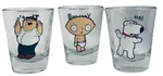 Family Guy 2004 Peter, Stewie & Brian Griffin Shot Glasses Set Of 3 Icup Inc.. Fixed Price $11.00.