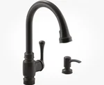 Kohler Carmichael Kitchen Sink Faucet Tap Oil-rubbed Bronze R72512-SD-2BZ. Fixed Price $279.00.