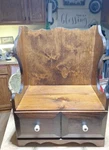 Handmade Wooden Cookbook Stand Recipe 2 Drawers Counter Top Storage Cottagecore. Fixed Price $99.00.