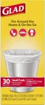 Glad Small Office Size White Garbage Bags, (6 Pack) 4 Gallon 30 Count. Fixed Price $51.95.