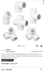 42 Pieces Pvc Pipe Fittings Elbow Set Tent Connection Tee Heavy Duty. Fixed Price $29.99.