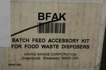 Viking Range Corporation Batch Feed Accessory Kit For Food Waste Diposers. Fixed Price $100.00.