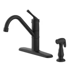 Glacier Bay Barnhart Single-handle Kitchen Faucet With Side Sprayer Matte Black. Fixed Price $39.99.