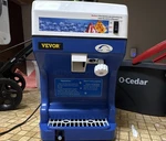 Vevor Commercial Ice Shaving Machine Electric Snow Cone Maker Blue/white. Fixed Price $230.00.