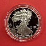 1990 Proof American Silver Eagle (ase) Dollar, Gem, Box And Case, No Coa.. Fixed Price $129.95.
