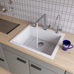 Alfi Brand AB2420DI 24" Drop-in Single Bowl Granite Composite Kitchen Sink. Fixed Price $409.00.