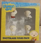 New In Box Family Guy Four Pack Stewie 4 Poses Fox Icup. Fixed Price $22.00.