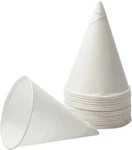Konie 4.0 Oz 118ML Cone Rolled Rim Paper Cold Water Cups, Box Of 200, Free Ship. Fixed Price $16.00.