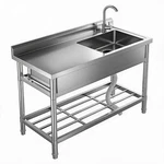 Garvee Stainless Steel Utility Sink, 47" Single Bowl Free Standing Commercial.... Fixed Price $308.40.