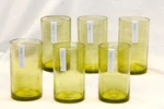 Foliage Green Bubble Glass Tumbler - Drink By Tag 18 Oz. Set Of Six. Fixed Price $106.99.