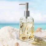 Soap Dispenser Acrylic 18 Ounces Nature Seashell Handmade - Kitchen Bathroom. Fixed Price $33.59.
