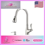 Gooseneck Kitchen Faucet With Soap Dispenser - Effortless Deep Cleaning Solution. Fixed Price $99.99.
