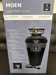 Moen EXL100C 1HP Continuous Feed Garbage Disposal With Cabinet Light Nib. Fixed Price $269.99.
