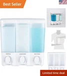 Shower Dispenser 3 Chamber Wall Mount Bathroom Organizer White. Fixed Price $73.17.