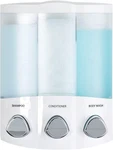 Products, White 76354 Euro Series Trio 3-CHAMBER Soap And Shower Dispenser. Fixed Price $48.61.