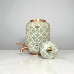 Handcrafted Ceramic Water Dispenser 4L With Copper Tap Traditional Floral Design. Fixed Price $83.26.