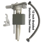 Delta Side Mount Fill Valve With Braided Water Line & Bracket. Fixed Price $53.99.