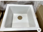 Elkay Quartz Classic Undermount Kitchen Sink White Square 15-3/4" ELG1616WH0. Fixed Price $175.25.