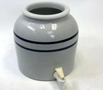 New Wave Enviro Ceramic Porcelain Blue Stripe 2.5 Gallon Water Dispenser Crock. Fixed Price $44.99.