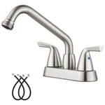 Aolemi Laundry Sink Faucet 4 Inch Centerset, Utility Brushed Nickel. Fixed Price $49.81.