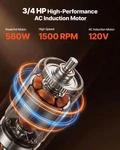 Food Waste Garbage Disposal, 3/4HP 1500RPM Ac Motor, Continuous Feed Kitchen Si. Fixed Price $169.66.