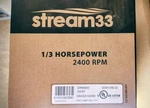 New! STREAM33 Garbage Disposal 1/3 Hp 2400 Rpm S33W13WC-G2 Stainless Grind Ul.... Fixed Price $69.99.