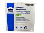 Project Source 4982345 Universal 1/2 Hp Food Waste Disposer Disposal B. Fixed Price $89.97.