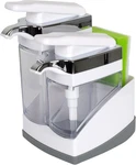 Casabella Sink Sider Duo Soap Pump And Sponge Holder White Chrome Plating. Fixed Price $33.01.