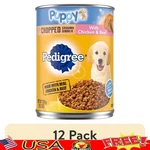 Canned Puppy Food 12 Pack Chicken Beef Chopped Ground Dinner Nutritional Formula. Fixed Price $29.28.