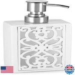 Creative Scents Mirror Janette White Hand Soap Dispenser For Bathroom -. Fixed Price $43.22.