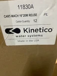 (12 Pack) Kinetico Water Systems Cart- Mach 16" 20M, Reuse (new). Fixed Price $297.60.