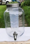 Yorkshire Glassware Gallon Drink Dispenser Jar/ Lid 10" W/ Insert New. Fixed Price $24.99.